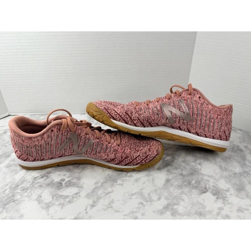 New Balance Women's Minimus  wx20VS7 Sz 9.5  Pink Barefoot Knit Running Sneaker
